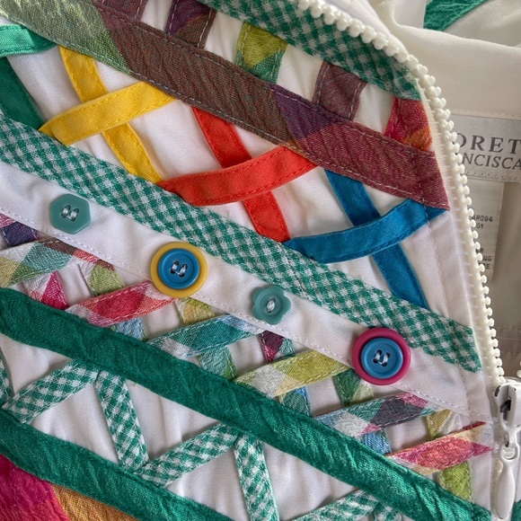 Koret Francisca Jacket 70s Medium Vtg Women’s Bust 22 L 24 Granny Core - Picture 3 of 4